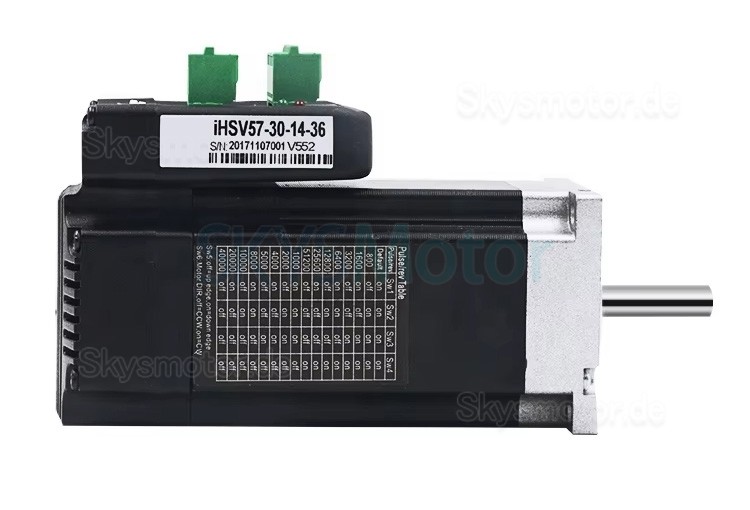 Nema 23 Integrierter AC Servomotor mit Steuerung JMC iHSV57-30-14-36 140W 36V 0,45N.m 5,4A 3 Phasen 3000U/min